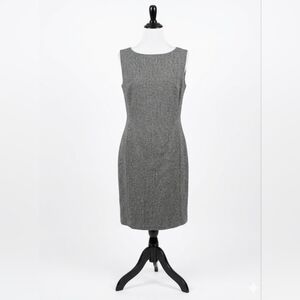 Ann Taylor LOFT Classic Gray Heather Sheath Dress - Light 100% All-Season Wool